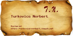 Turkovics Norbert névjegykártya